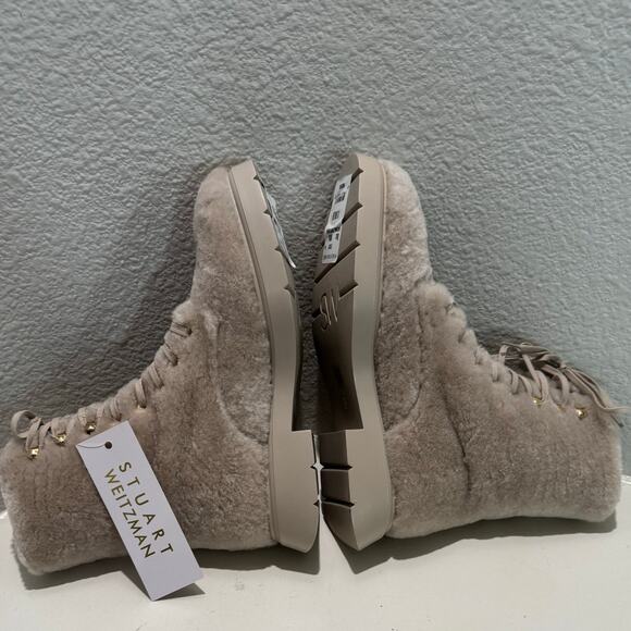STUART WEITZMAN NIB $695 McKenzee Chill in Natural Boot Size Women's 37 or 6.5 - Picture 8 of 11